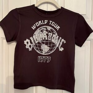 NWT - Billabong World Tour Crop Cotton Graphic T-Shirt XS
